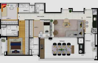 Imagem 3: Apartamento no Tatuapé de 110m2 + depósito privativo