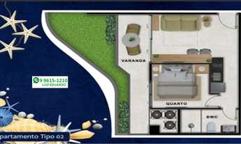 Imagem 7: Flat em Porto de Galinhas - 26 m² com 1 quarto a 100m do mar