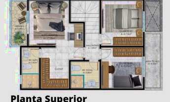 Imagem 5: Casa para venda em condomínio fechado com 123,72 m2 sendo 3/4. Ipitanga- Lauro de Freitas