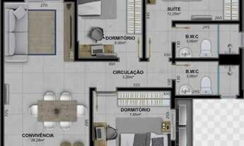 Imagem 5: Apto 3 dorm centro de Criciúma com área de LAZER completa