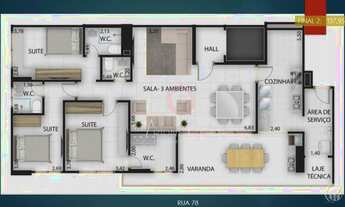 Imagem 4: Apto 3 Suítes 131m² - Parque Flamboyant - R$ 5.704,00/m² INVESTIDOR