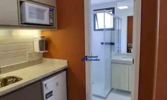 Imagem 2: Apartamento mobiliado 01 dormitório/sala 01 wc 22 m2 úteis cozinha próximo avenida sumaré