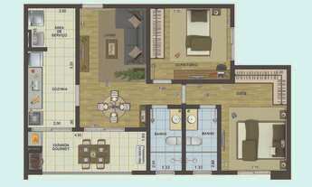 Imagem 6: Apartamento de 68m² no Residencial Allure