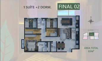 Imagem 3: Apartamento Garden à venda, 3 quartos, 1 suíte, 1 vaga, Ressacada - Itajaí/SC