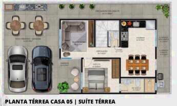 Imagem 2: Casa para venda em condomínio fechado com 123,72 m2 sendo 3/4. Ipitanga- Lauro de Freitas