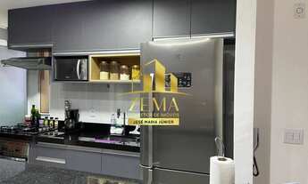 Imagem 2: Apto com 03 dorms (01st), 77m2, varanda com churrasqueira, 02 vagas coberta