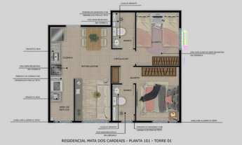 Imagem 3: Seu novo apartamento está com boa localização 2/4 com varanda -mata dos cardeais