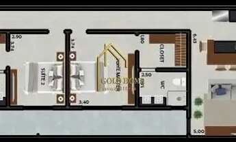 Imagem 2: Exclusiva Casa de Luxo com 3 quartos sendo 3 suites com closet Rua Fechada San