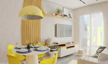 Imagem 4: Apartamento na planta com varanda 2 dormitórios sendo 1 Suíte