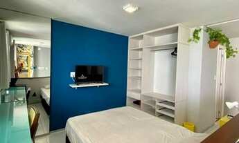 Imagem 5: Apartamento nascente andar alto com 01 quarto na<br>Ponta da areia
