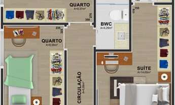 Imagem 6: Sobrado duplex em condomínio com 139 m², 3 quartos, 1 suíte, 2 vagas, churrasqueira - Pinh