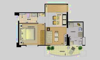 Imagem 5: HYPE JARDINS 1 DORMITÓRIO AR CONDICIONADO AMPLA VARANDA