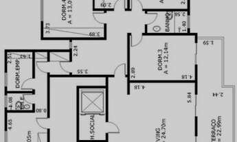 Imagem 4: Apt.222m²au, 3 dorm, 3 suítes, 4 vagas, c/varanda. Em Moema Pássaros
