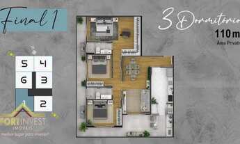 Imagem 11: Apartamento com 3 dormitórios à venda, 110 m² por R$ 777.164,61 - Boqueirão - Praia Grande