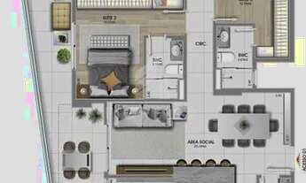 Imagem: Apartamento comTerraço, 03 dormitórios