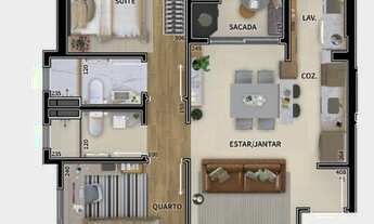 Imagem 2: APARTAMENTO com 3 dormitórios à venda por R$ 559.049,48 no bairro Novo Mundo - CURITIBA