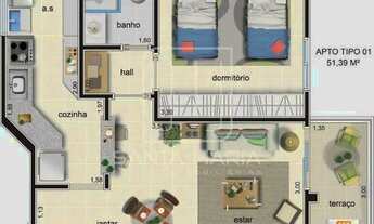 Imagem 7: Apartamento (tipo - padrao) 1 dormitórios/suite, cozinha planejada, portaria 24 horas, ele