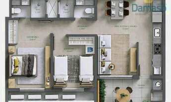 Imagem 3: Apto 01 suíte e 01 quarto - São Vicente - Itajaí/SC