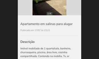 Imagem: Kit net pra alugar em salinas