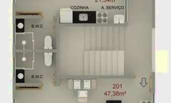 Imagem 4: Apartamento para venda tem 23 metros quadrados com 1 quarto em Recanto do Poço - Cabedelo