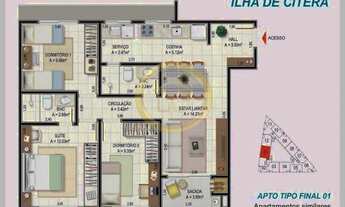 Imagem 2: Apartamento 03 dormitórios, suíte, sacada com churrasqueira, vaga de garagem coberta e hob