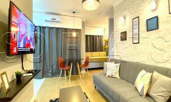 Imagem 2: Apto com serviços no Campo Belo, 01 dormitório e escritório reversível para segundo dormit