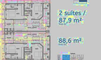 Imagem 3: Apartamento para Venda em Florianópolis, Saco Dos Limões, 2 dormitórios, 2 suítes, 3 banhe