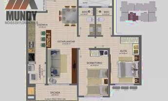 Imagem 4: Apartamento com 2 dormitórios à venda, 64 m² por R$ 650.000,00 - Canasvieiras - Florianópo