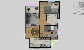 Imagem 3: Apartamento para venda com 57 metros quadrados com 2 quartos