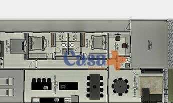 Imagem 2: Casa com 3 dormitórios à venda, 192 m² por R$ 1.250.000,00 - Condomínio Terras do Fontanár