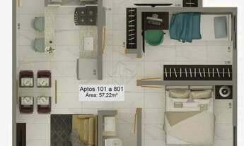 Imagem 3: Apartamento à Venda no Bairro Tambiá em João Pessoa/PB 57,22 m² 3 Quartos Varanda