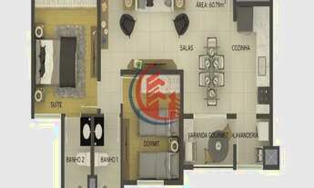 Imagem 4: Apartamento à venda, 2 quartos, 1 suíte, 2 vagas, JARDIM SANTIAGO - Indaiatuba/SP