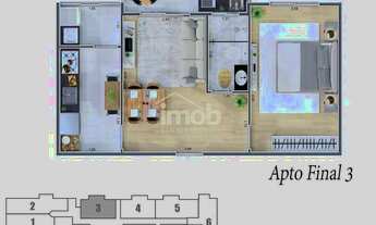 Imagem 6: Apartamento à venda, 1 quarto, 1 vaga, Parque Bitaru - São Vicente/SP