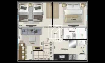 Imagem 5: Casa com 2 dormitórios à venda, 45 m² por R$ 200.000,00 - Vila Sônia - Praia Grande/SP