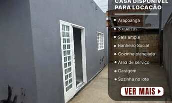 Imagem: Casa disponível para LOCAÇÃO - Arapoanga