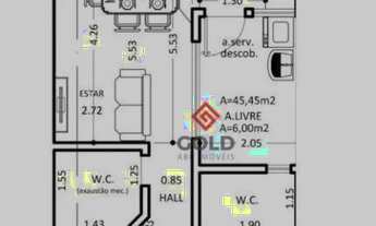Imagem 6: Apartamento com 2 dormitórios, 52 m² - venda por R$ 377.000,00 ou aluguel por R$ 1.920,01