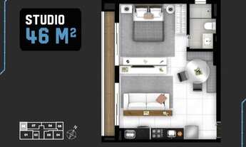 Imagem 4: Apartamento para Venda em Goiânia, Setor Bueno, 1 dormitório, 1 suíte, 1 banheiro, 1 vaga