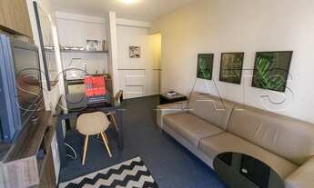 Imagem 3: Excelente flat totalmente mobiliado na Rua Tenente Negrão. Com entrada imediata e sem fiad