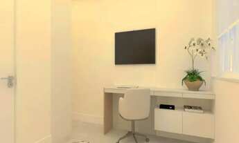 Imagem 7: Apartamento com piso porcelanato 60x60 e rebaixo de gesso com projeto luminotéc