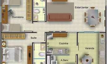 Imagem 3: Apartamento com 2 dormitórios à venda, 77 m² por R$ 245.000 - Vila Formosa - Jacareí/SP