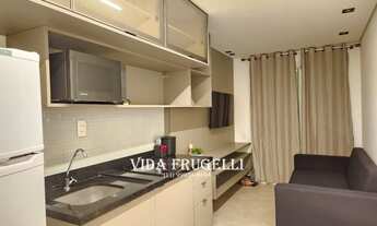 Imagem 4: Apartamento studio de 31 m² novo, totalmente mobiliado, com suíte e varanda. Pinheiros Sã