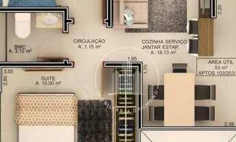 Imagem 2: Apartamento com 2 dormitórios à venda, 54 m² por R$ 239.000,00 - Nova Palhoça - Palhoça/SC