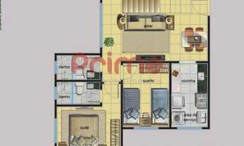 Imagem 2: Apartamento com Área Privativa para Venda em Belo Horizonte, Jardim Atlântico, 2 dormitóri