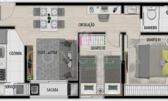 Imagem 4: Apartamento com 2 quartos em Portão - Curitiba - PR