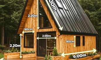 Imagem 6: Condominio de Chalé alpino na planta com terreno 2 meses pra entregar