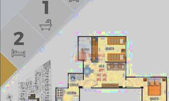 Imagem 6: Excelente Apartamento com 2 qtos/elevador/1 vaga, à venda, 72 m² por R$ 275.000 - Santa He