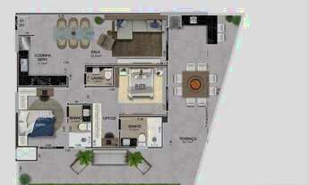 Imagem 2: Apartamento com 2 dormitórios/suíte à venda, 97 m² por R$ 577.000 - Vila Caiçara - Praia G