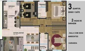 Imagem 1: Apartamento à venda, 3 quartos, 1 suíte, 2 vagas, Prado - Belo Horizonte/MG