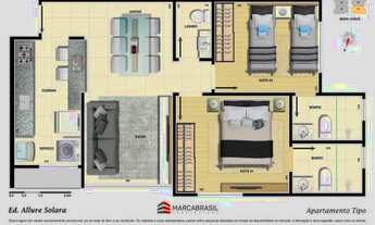 Imagem 3: Apartamento à venda, 2 quartos, 2 suítes, 2 vagas, Silveira - Belo Horizonte/MG