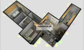 Imagem 3: Apartamento com 2 dormitórios à venda, 50 m² por R$ 380.000,00 - Condomínio Residencial Co